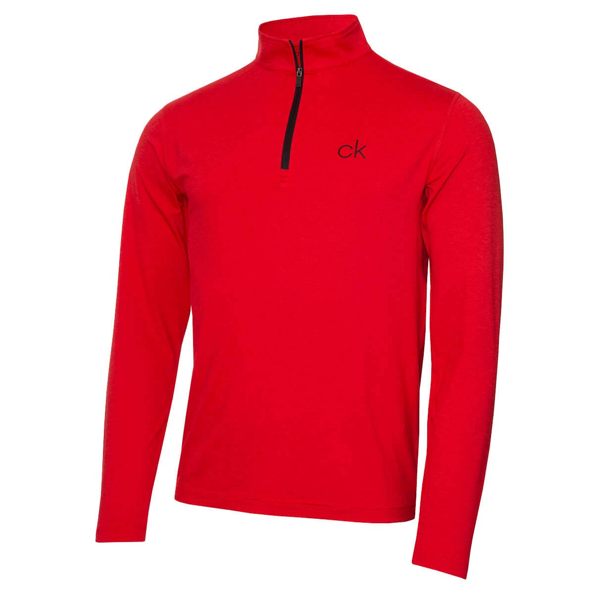 Calvin Klein Mens Newport HZ LS Sweater - Power Red Marl - XL