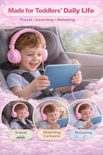 Casque pour smartphones et tablette K6 pliable rose spécial avion - 5