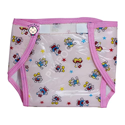 Image of Presents Baby Kids Soft PVC (Plastic) Diaper Joker Padded Baby Nappy Panty Training Pants with Inner & Outer Soft Plastic Reusable & Waterproof Multi (3-6 Months, Multi)