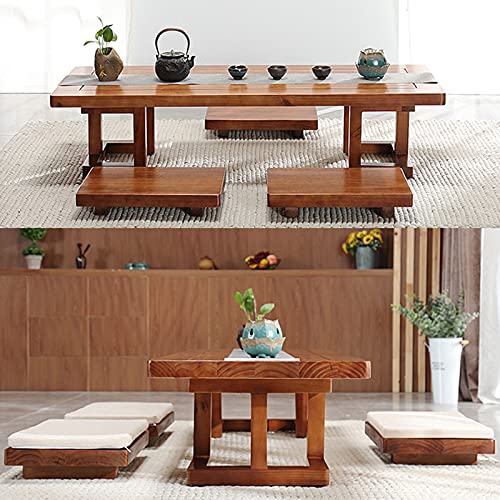 Tatami Couchtisch Massivholz Tisch im Wohnzimmer Antik und Elegant Einfach Lang Niedriger Tisch im Balkon Erkerfenster – Bild 8