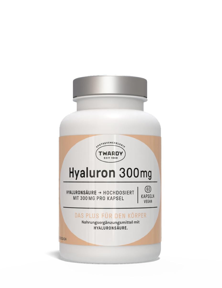 Astrid Twardy Hyaluron Kapseln – Vegane Hyaluronsäure, 300 mg pro Kapsel, 60 Kapseln