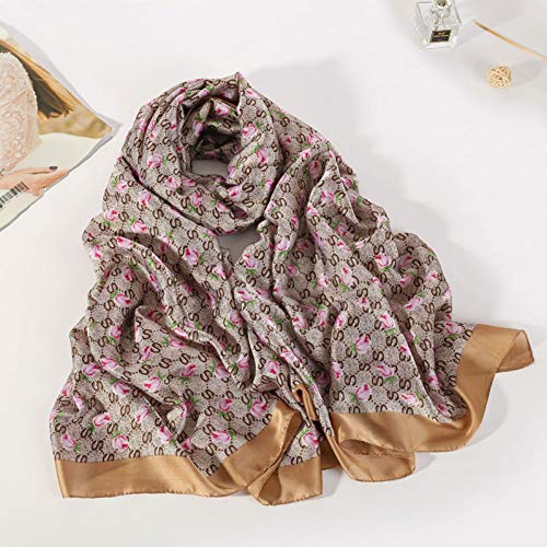 dimensione: 180X90 CM ZZBRY Sciarpa di Seta Sciarpa da Donna Scialle da Donna Fascia Fiore Avvolto 180 * 90 Cm