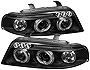 Carpartsinnovate For 99-01 Audi A4 B5 Replacement Black LED Halo Projector Headlights Headlamps
