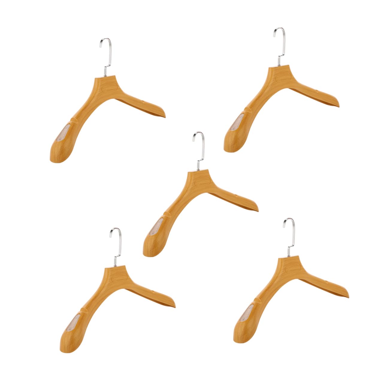 HOOTNEE 5pcs Plastic Suit Hangers Dress Hanger Anti Hangers Non- Suit Hangers Plastic Metal