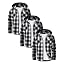 3 Pack: 3pcs Black White