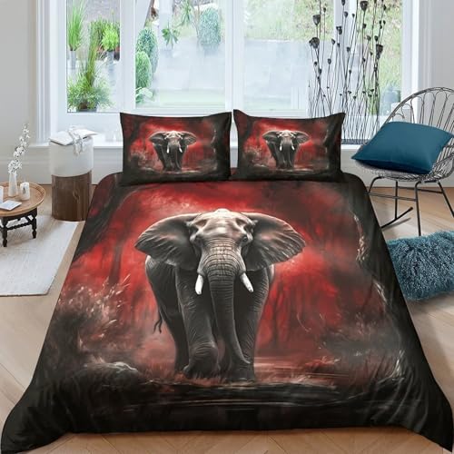 Parure de lit éléphant 3 pièces housse de couette ultra douce 220x240cm - 4