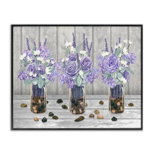 Rustic Rose Bouquet Trio, 24 x 30 Inch Framed Giclée Print
