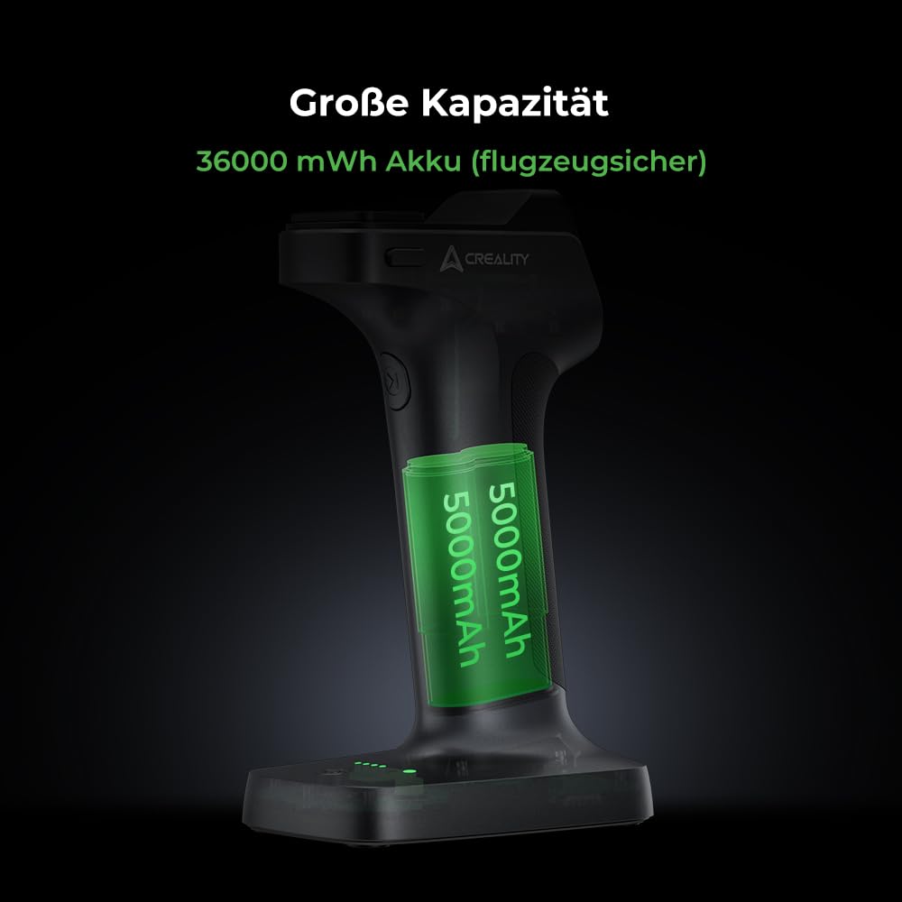 Creality Scan Bridge für CR-Scan Raptor, WiFi6 Wireless Kit, Kabellose Datenübertragung & Screen Mirroring, 36.000mWh Akku, 80% Schnellladung in 1,5h, Tragbar für Outdoor 3D-Scanning