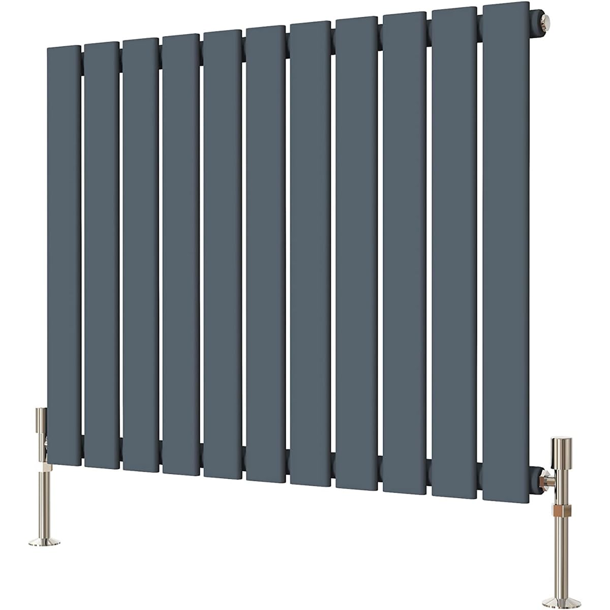 Radbliss Horizontal Flat Panel Radiator 600x748mm Anthracite Matt Grey Single Design RAD Central Heating