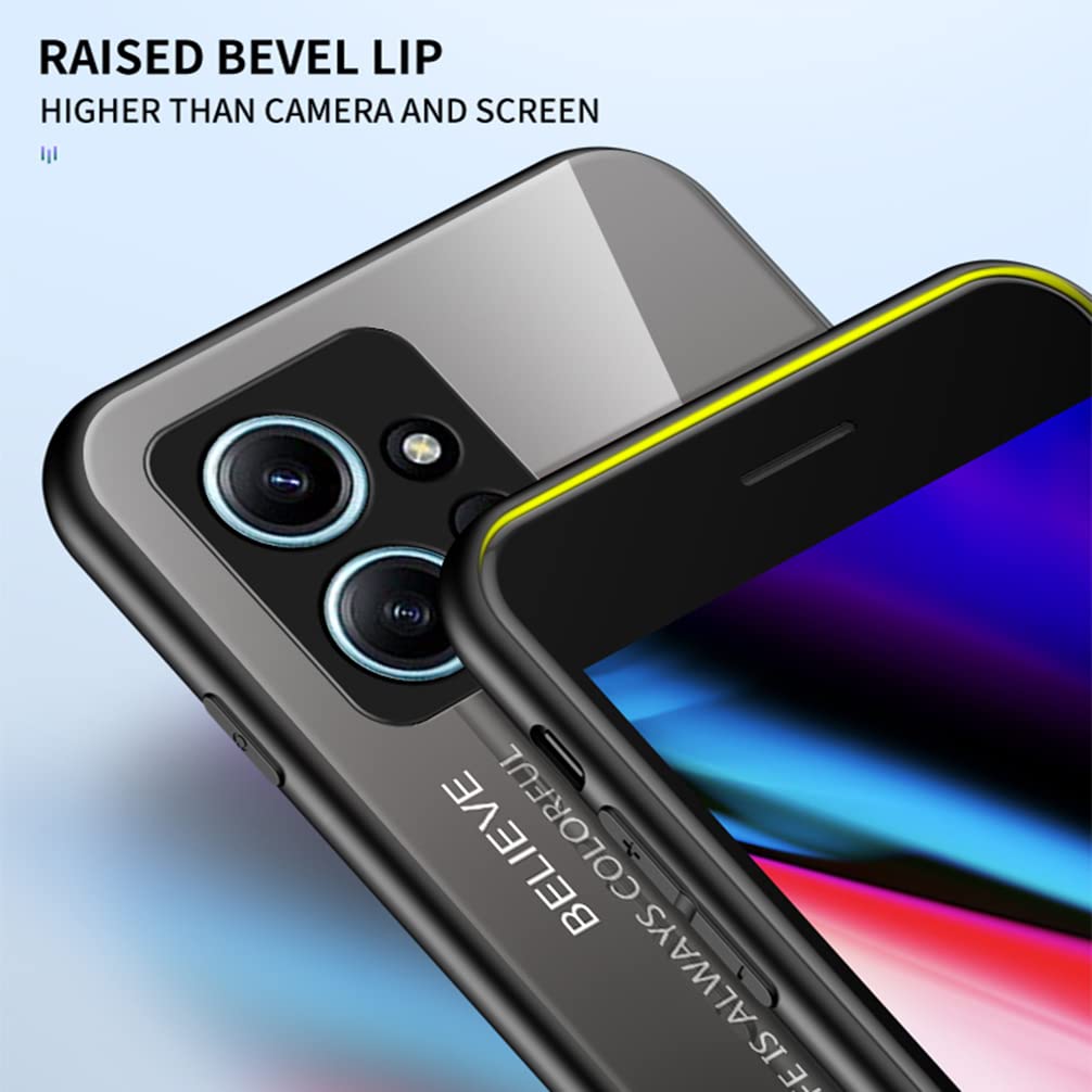 Cover In Vetro Temperato Per Xiaomi Redmi 12 - Pattern Marmo, Bordo In TPU, Antigraffio 9H - Protezione Sottile E Resistente