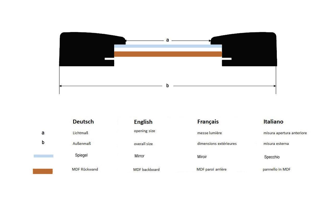 Specchio Alto 110x70 Cm Da Parete Con Cornice In Legno Lavorato Effetto Antico Vannos | Leroy Merlin