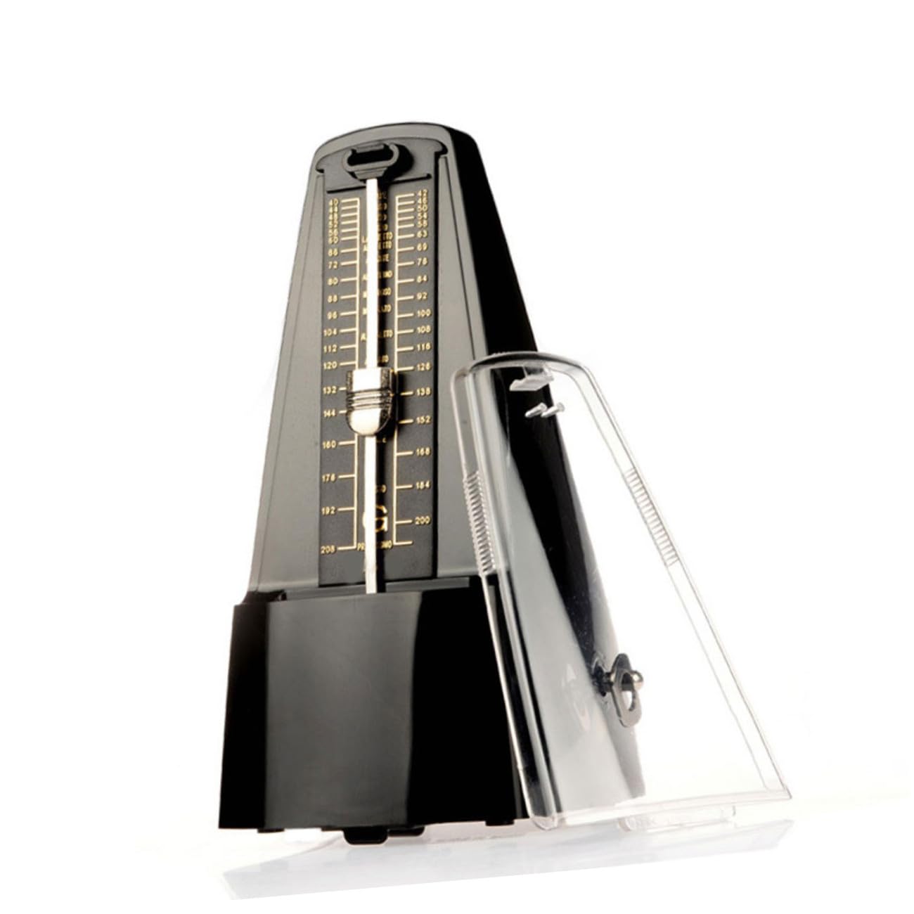 Metrónomo Mecánico para Piano Guitarra Erhu y Guzheng Pequeño Tamaño Color Negro con Clip para Partituras Accesorio Músical Preciso y Fácil de Usar para Aleatorio