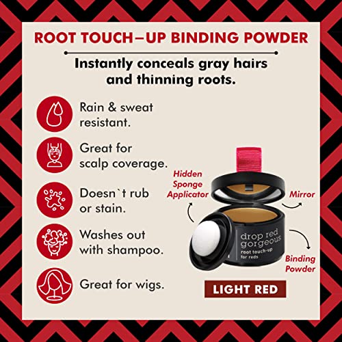 Root Touch Up Powder for Light Red Hair by Style Edit | Cover Up Hair Color for Grays and Roots Coverage | Root Concealer for Light Red Hair | Mineral Infused Binding Hairline Powder | 0.13 oz. Tub - Thumbnail 2