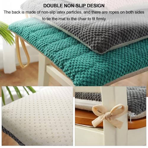 Cojines para silla de comedor verde oscuro 50x50 cm lavables 6