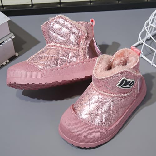 Children’s Winter Snow Boots – Faux Fur Lined Mid-Calf Booties, Comfortable Ankle Boots for Kids with Anti-Slip Sole2