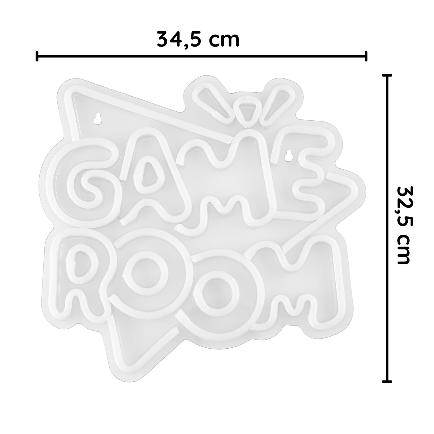 Neón LED Gaming - Game Room Luces Neon Decoración Habitación Pared Gaming, Letrero Neon Gamer Lampara Habitacion Juvenil Luz, Cartel Luminoso Decorar Setup. Conexión USB con Regulador.