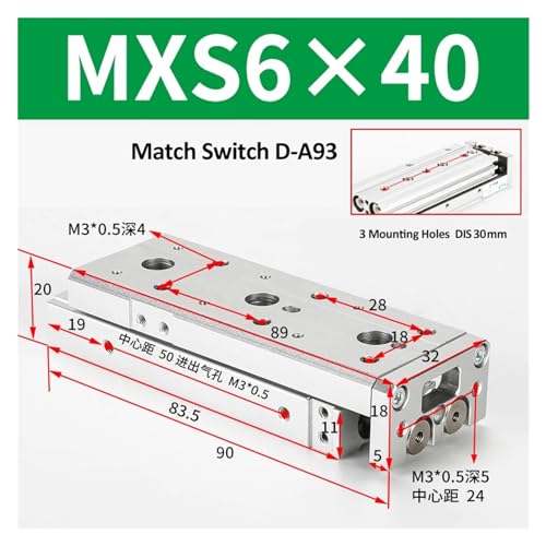 Vérin pneumatique MXS6-40 pour résoudre les problèmes de déviation sous charge - 3