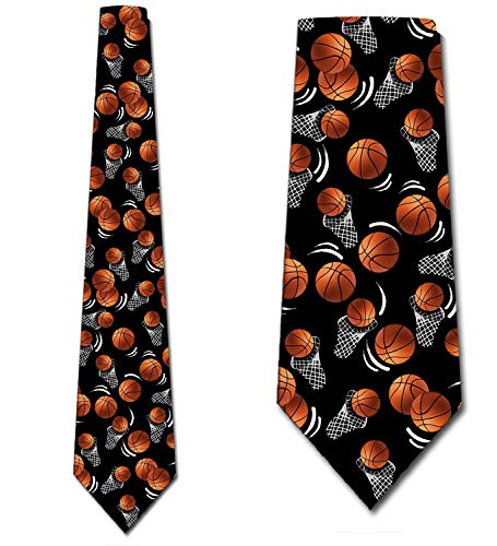 Three Rooker Basketball Neckties Mens Black Sports Tie #TOP1