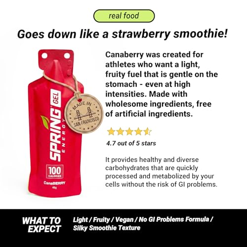 Image of Spring Energy - Canaberry - Strawberry Smoothie Gel (Vegan) 100 Kcal - 20 Pack