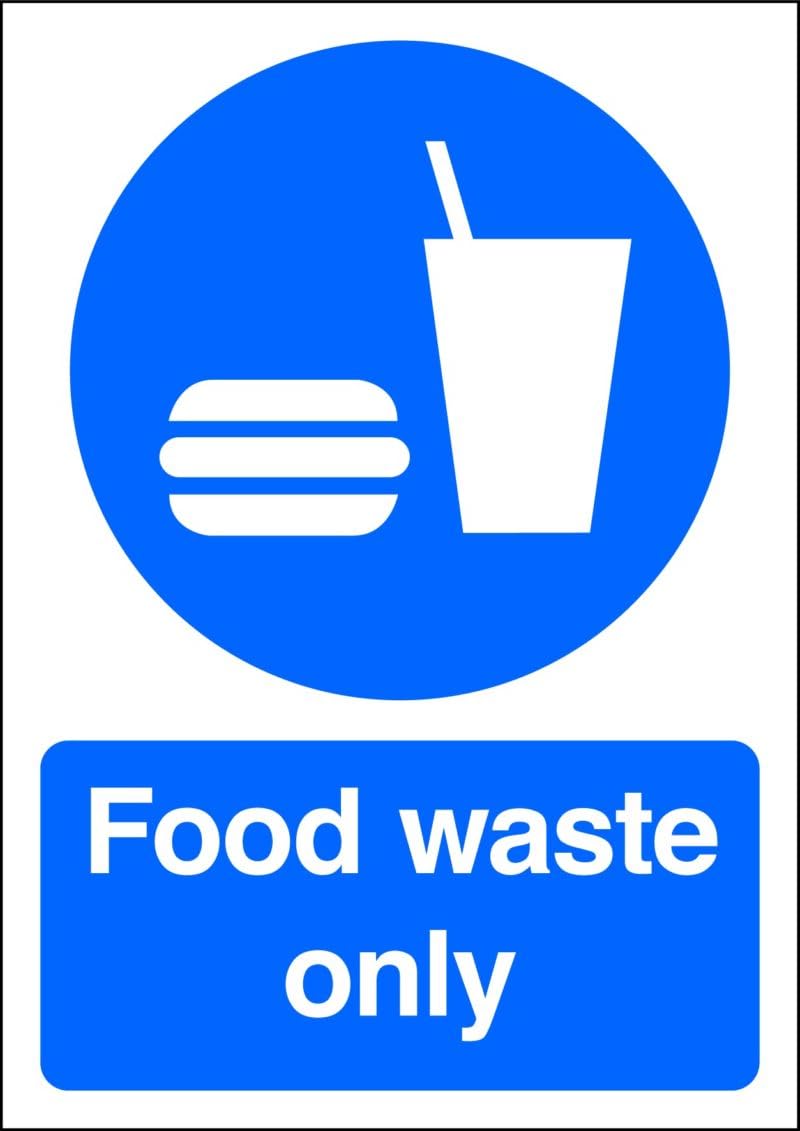 Tin sign vintage Food Waste Only Sign Food Preparation Plaque Poster for Bar Pub Beer Home Garage Man Cave Wall Decor 12x8 Inch