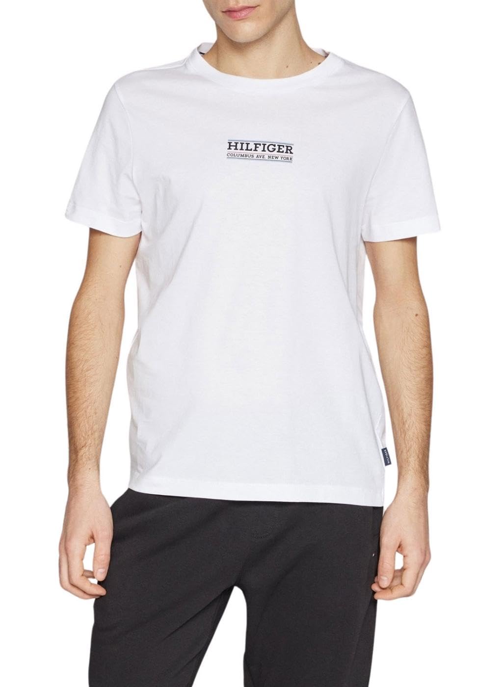 Tommy Hilfiger Camiseta de Manga Corta para Hombre Cuello Redondo