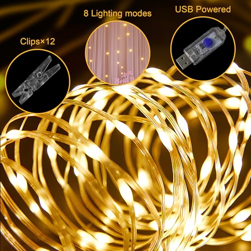 Cortinas de tul Fomcet con luces 3x2.4 m para fondo miniatura 5