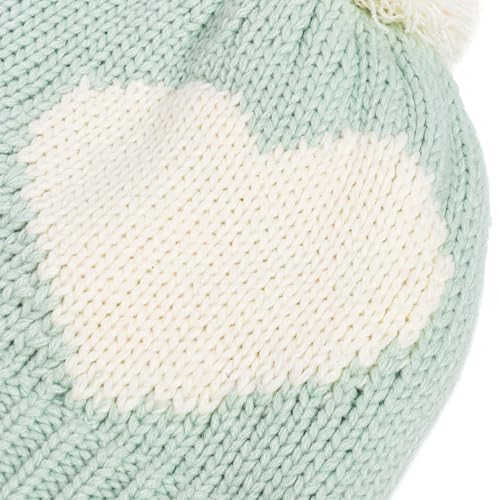 Knit Kids Fall Winter Hat with Heart Design for Girls 1-6 Years, Warm and Soft, Fleece-Lined for Cold Weather4