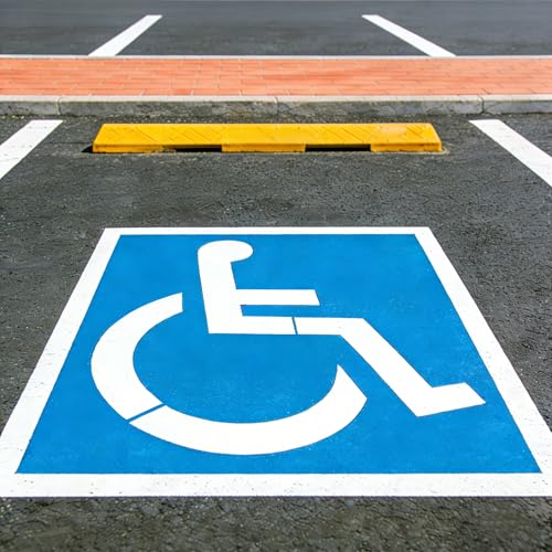 GAJTTR 2-Pack ADA Handicap Parking Stencil 38 x 35 Inch Reusable Template