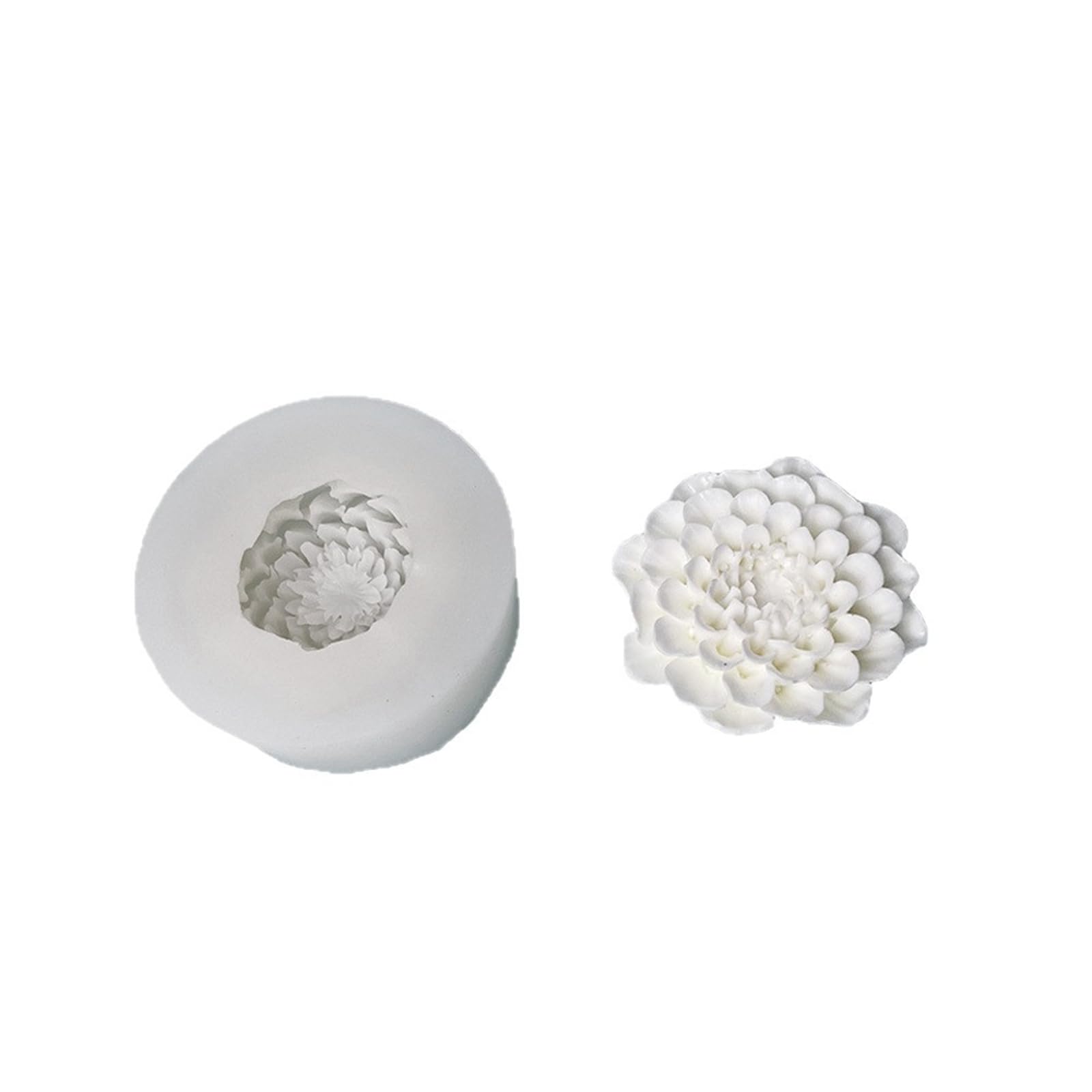 Buxuaaaa Flexible Flower Silicone Mold for Artistic CandleMaking & Crafting Supplies Flexible Making Molds Silicone Peony Mold