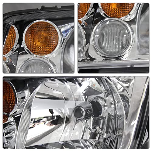 As Headlights Assembly Replacement For 1999 2000 2001 2002 2003 2004 2005 Vw Jetta Mk4 Headlamp With Fog Lamp Chrome Housing Amber Reflector Driver Side And Passenger Side #TOP3