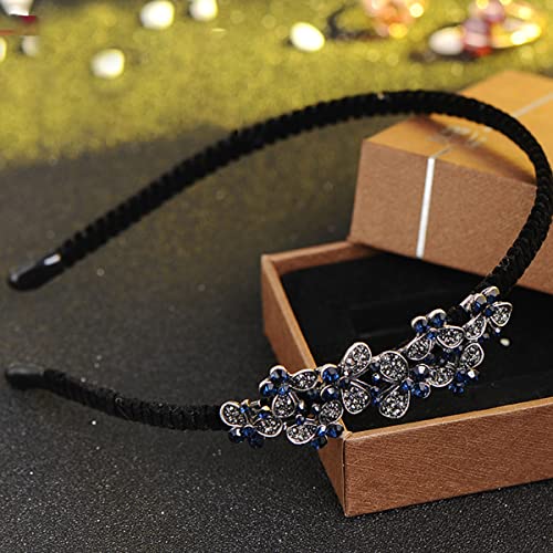 Ainvhh 5 Pack Crystal Hair Band For Women, Pearl Crystal Flower Headbands Girl Fashion Hairband Leaf Jewelry Rhinestone Head Hoop Beauty Care Elegant Bling Headwear Accessory Wedding Bride #TOP2