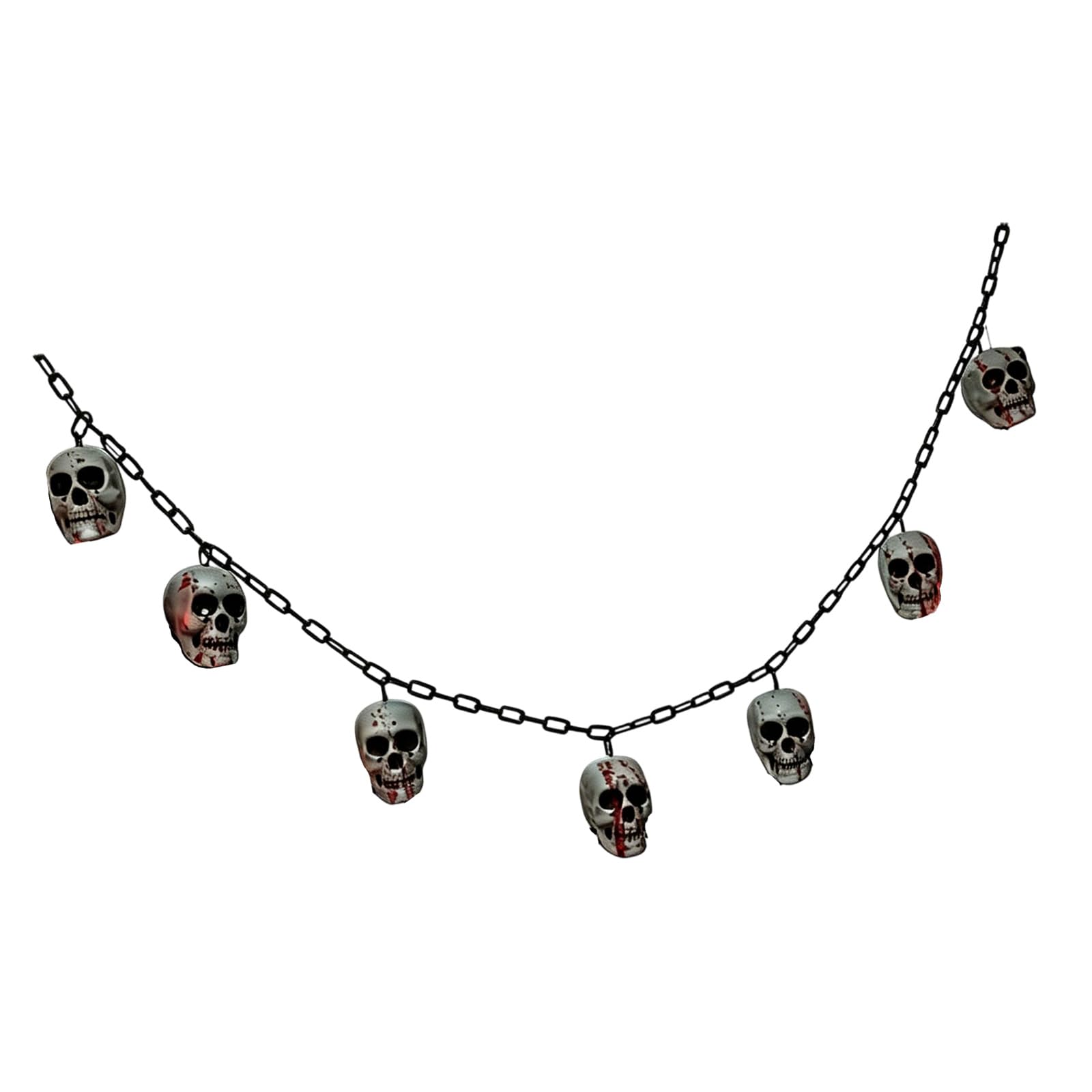 Limtula Horror Decorative Skull Link Simulated Bloody Chain Accessory for Halloween Party Scenes Halloween Bloody Skull Chain