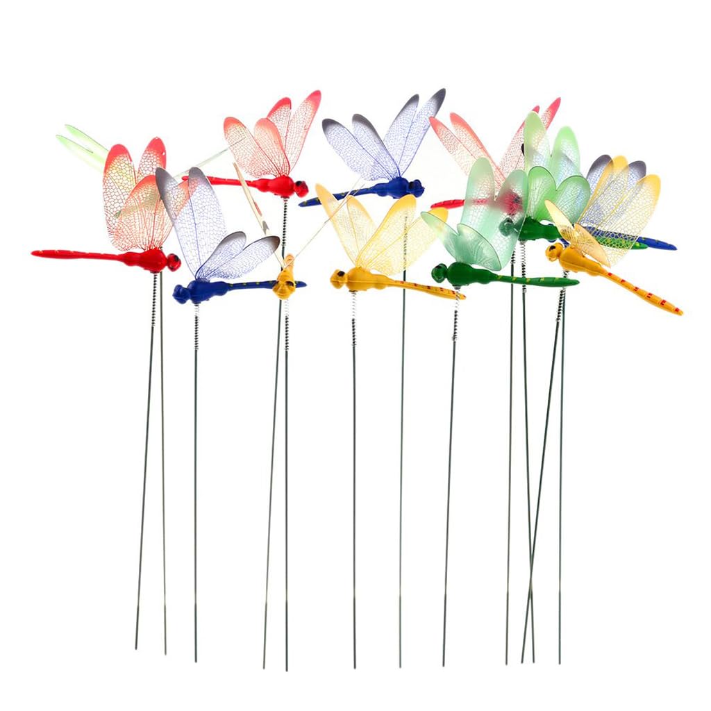 Supvox® 24 Pieces Dragonfly Garden Stakes - 25 CM Plastic Garden Decoration Items - 4 Colors Color Dragonflies Garden Stakes - Dragonflies Garden & Patio Decor - Indoor/Outdoor Plant Support Sticks (B0D114TM7M) Amazon Price History, Amazon Price Tracker