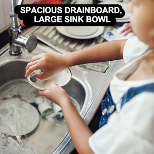 Freestanding Kitchen Sink, 30x16x30 Inch Single Bowl Stainless Steel Sink With Faucet, Portable Utility Sink For Kitchen Laundry Room Garage Indoor Outdoor - Thumbnail 3