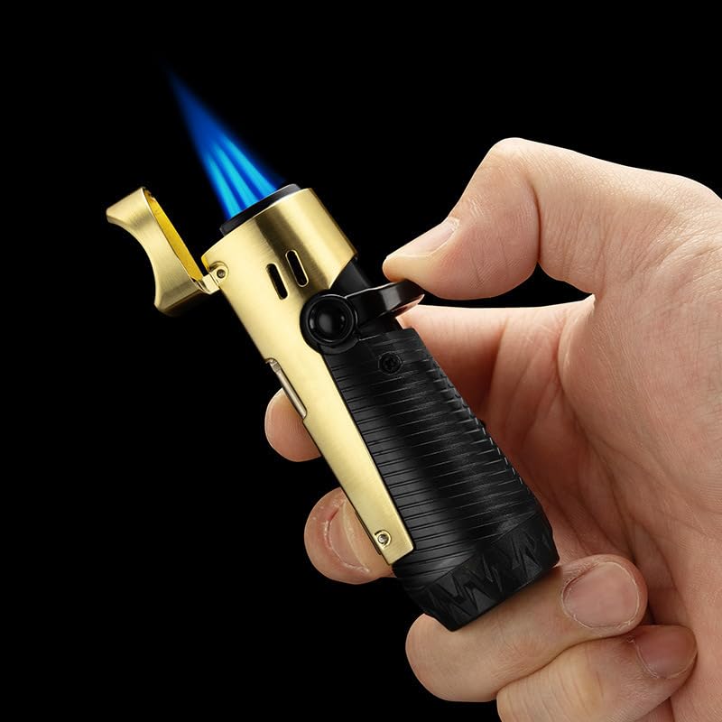 Encendedor metálico a prueba de viento con llama torch miniatura 6