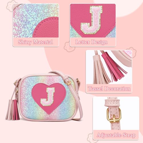 Image of KKXIU Birthday Gifts for Girls Initial Toddler Purse Cute Kids Crossbody Bag