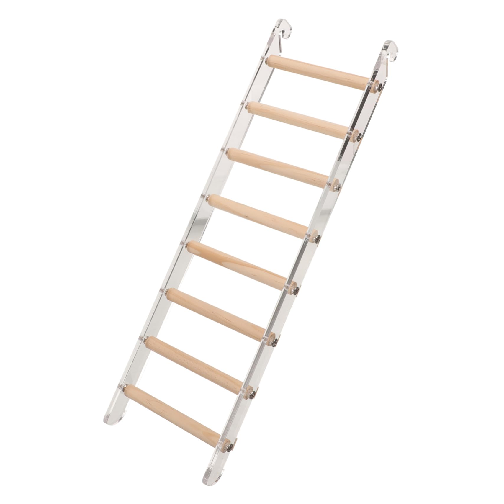 SUPVOX Ladder Acrylic Bird Climbing Toy Wood Rods Safe for Parrots Parakeets and Small Birds