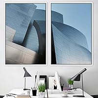 2 Piece Framed Canvas Wall Art Solid Structures Canvas Prints Home Artwork Decoration for Living Room,Bedroom - 16