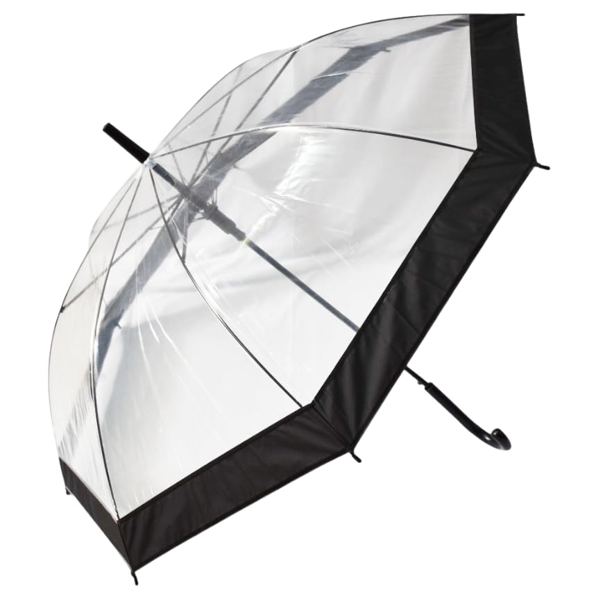 Clear Bubble Umbrella for Women & Kids – Transparent Dome Rain Umbrella with Lavender Trim & J Handle – Windproof Lightweight Stylish Rain Protection-image-9
