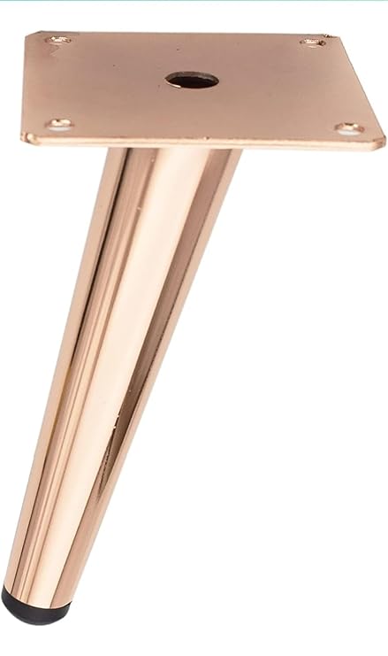 Sofa Leg Sofa Leg 6 Inch / 15 Cms Sofa Furniture Cone Shape Sofa Leg Pack of 4 (Rose Gold)