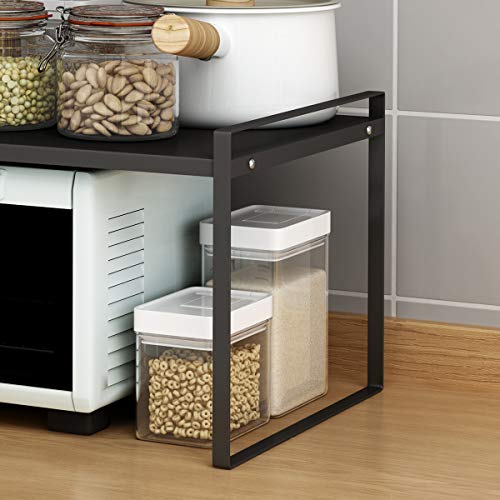 Microwave Oven Stand, Toaster Rack, Spice Organizer Shelf for Kitchen Bathroom Storage, 2-Tier (Medium 20"X12"X9.5")