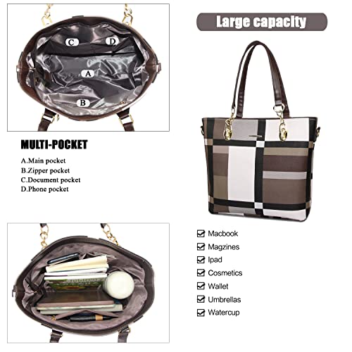 Image of OTMIPIML Purses and Handbags for Women Synthetic Leather Tote Crossbody Bags Satchel Purses Set 6pcs | Set