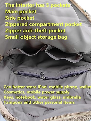 Image of Womens Cotton Hemp Cloth Backpack Boho Vintage Embroidered Casual Purse Handbags Messenger Bag Pineapple