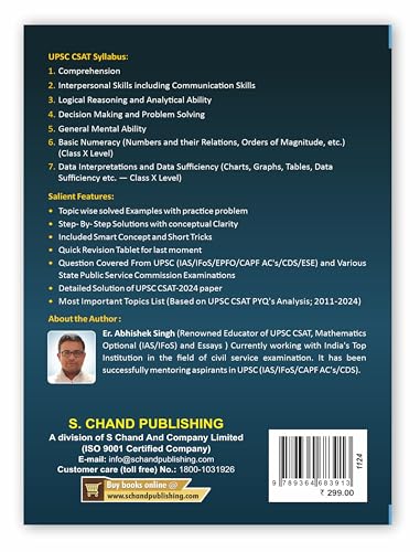 Image of UPSC CSAT (Notes N Shorts) for UPSC IAS Civil Services Prelims Exam 2025 | Previous Year Question Papers PYQ (2011-2024) | Cracking the CSAT Paper 2 | Reasoning, Analytical Ability, Math | Topic wise Book
