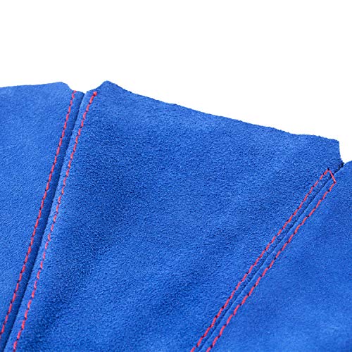 Blue Suede Red Stitch Shift Boot for Manual Automatic Car/Auto Gear Shift Knob Cover MT/Auto at Transmission (Blue)