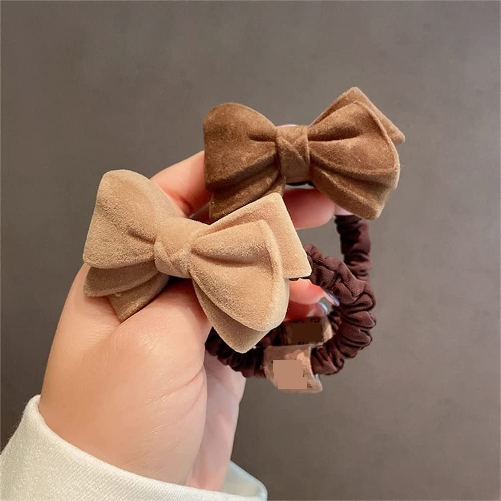 Feste Elastici Capelli Peluche Fiocco Velluto Di Cavallo Corda Per Capelli Per La Testa Anello Ragazza Accessori Per Decorazione Eleganti