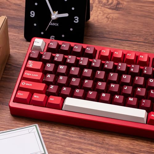 Teclas rojas profesionales de inyección doble disparo y perfil Cherry para ANSI e ISO 7