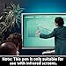 2 Pcs Smartboard Pen, Black High Sensitivity Precision Stylus Pen 2 in 1 Electronic Screen Writing Pens Portable Whiteboard Multimedia Screen Pens for Home Office Infrared Screens