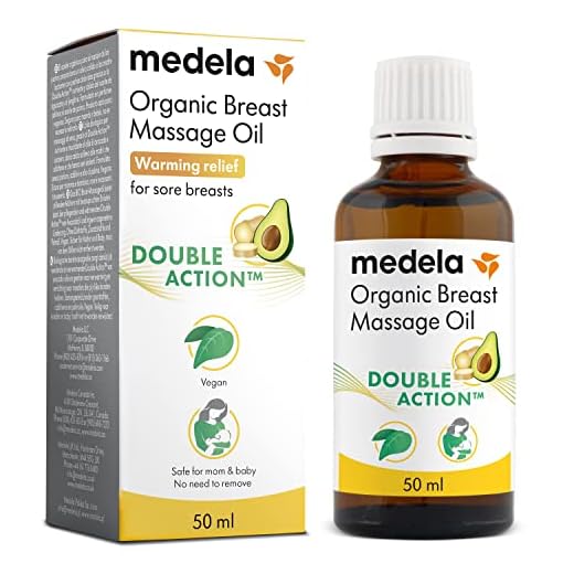Medela Aceite de masaje orgánico para madres lactantes Alivia la sensibilidad y plenitud de los senos Fórmula totalmente natural con ingredientes nutritivos I Alivio cálido