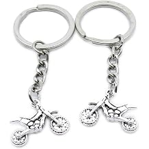 Metal Antique Silver Color Keychains Keyrings OZ3I8 Off Road motorcycle Key Chain Ring
